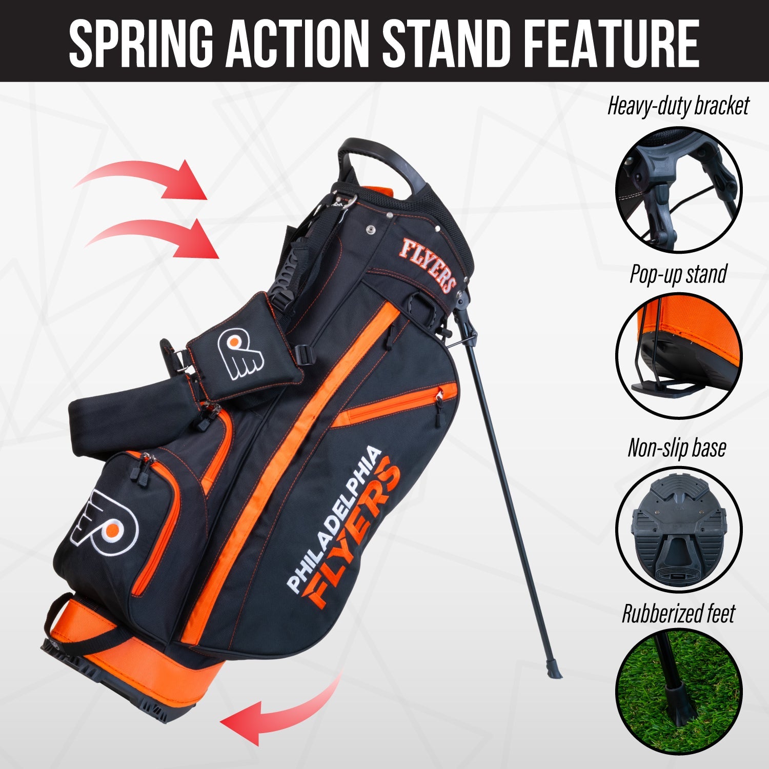 Philadelphia Flyers Fairway Stand Bag - Image 5 - Club Rehab