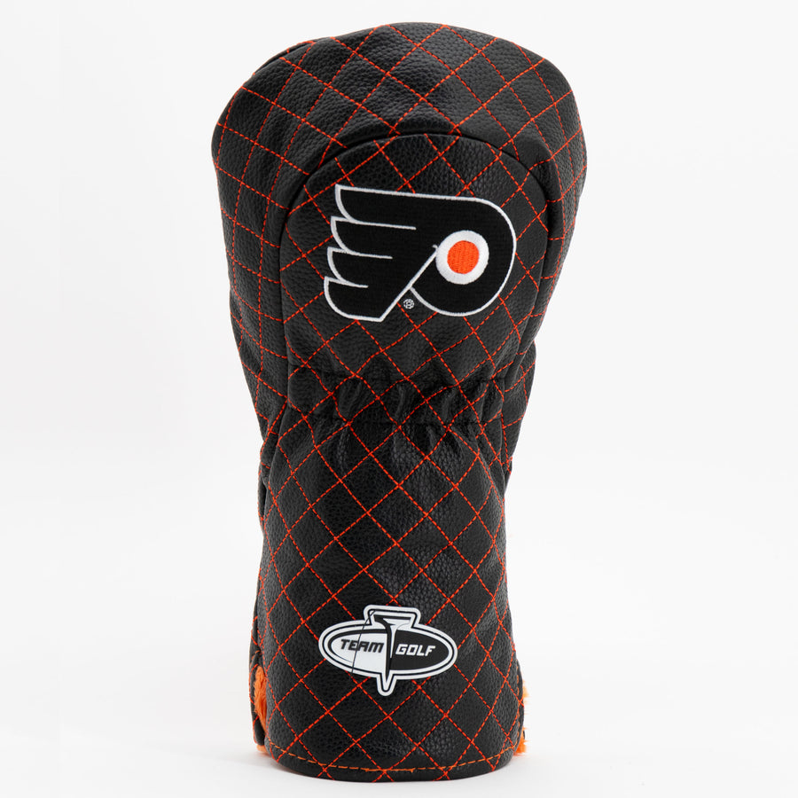 Philadelphia Flyers solid quilted driver cover, back view