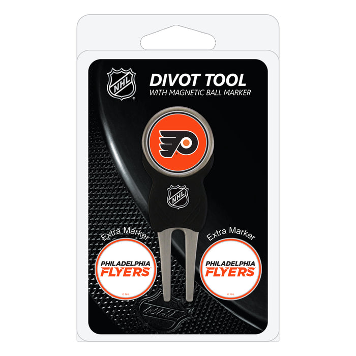 Philadelphia Flyers divot repair tool and three ball markers