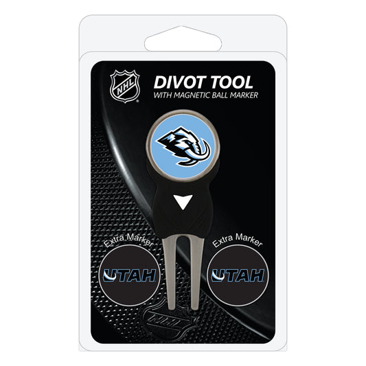 Utah Mammoth divot repair tool and three ball markers