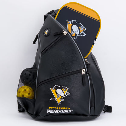 Pittsburgh Penguins PU leather backpack by Team Golf, view 4
