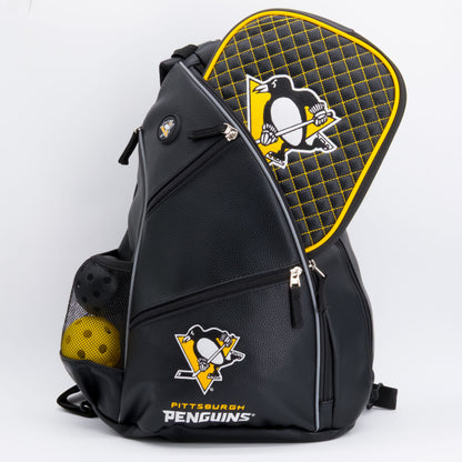 Pittsburgh Penguins PU leather backpack by Team Golf, view 5