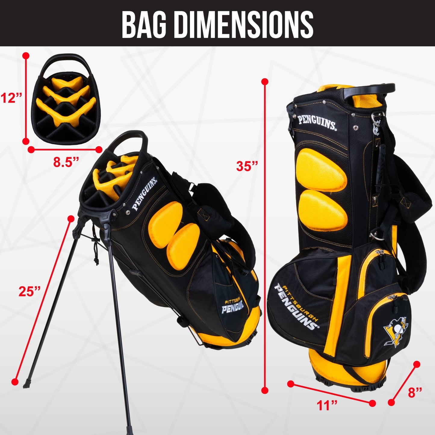 Pittsburgh Penguins Fairway Stand Bag - Image 4 - Club Rehab