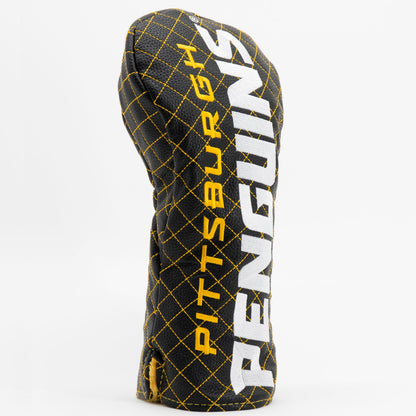 Pittsburgh Penguins solid driver quilted golf headcover alternate view
