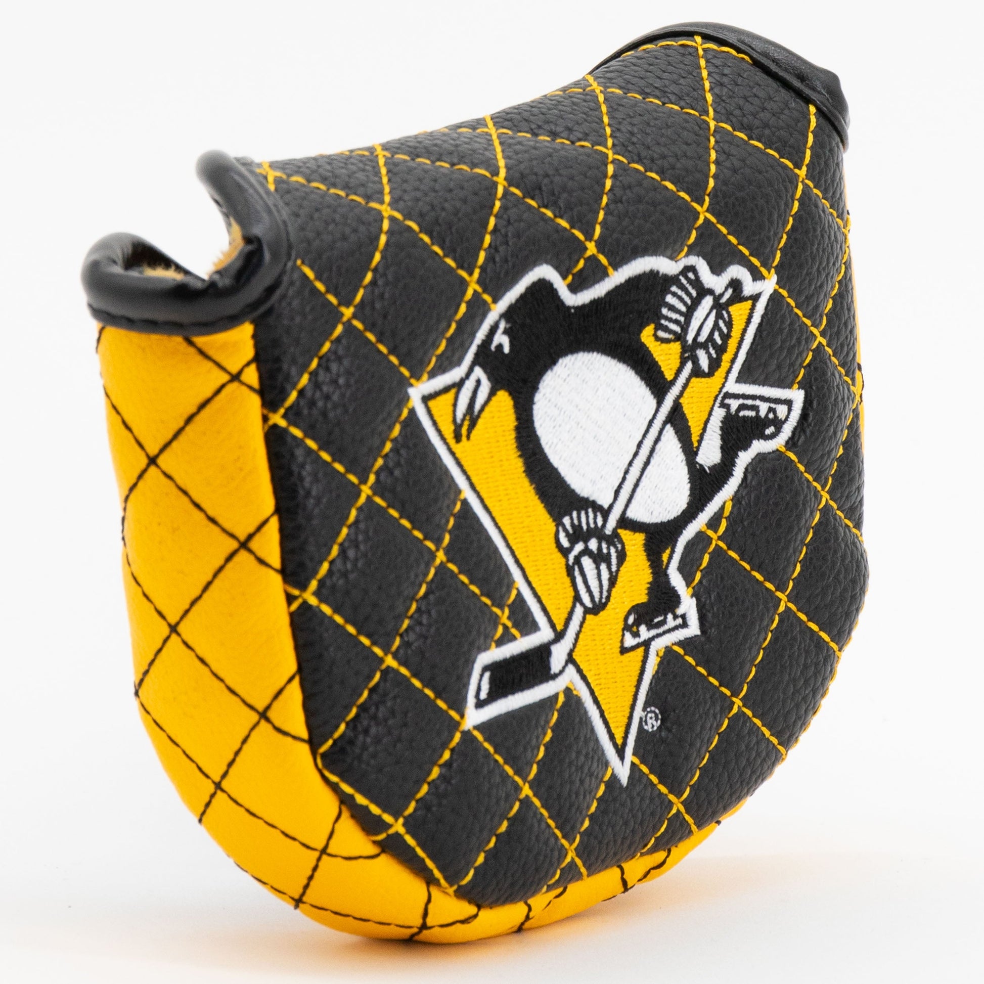 Pittsburgh Penguins solid mallet putter quilted golf headcover alternate view