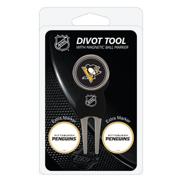 Pittsburgh Penguins Divot Tool + 3 Ball Markers