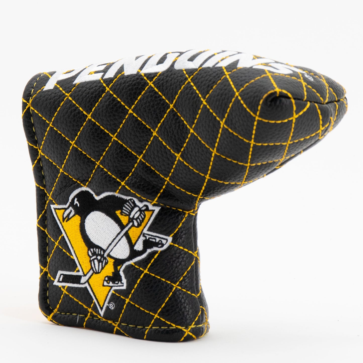 Pittsburgh Penguins solid blade putter quilted golf headcover alternate view