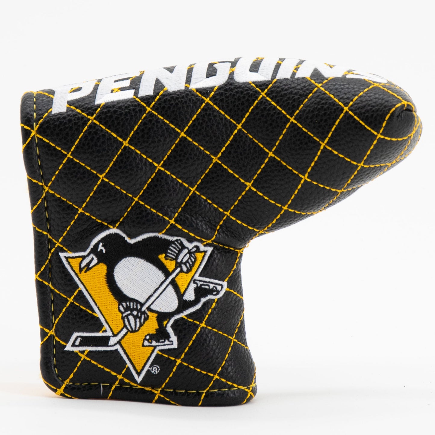Pittsburgh Penguins solid blade putter quilted golf headcover