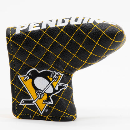 Pittsburgh Penguins solid blade putter quilted golf headcover