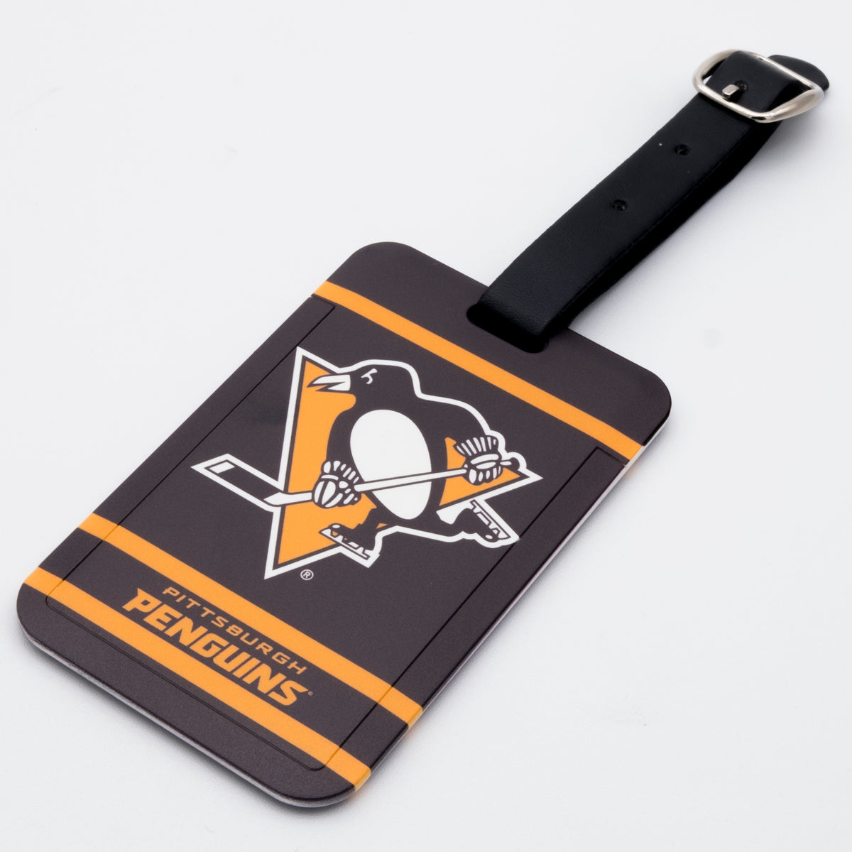Pittsburgh Penguins plastic golf bag tag by Team Golf, product photo 1