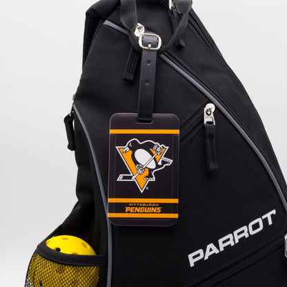 Pittsburgh Penguins plastic golf bag tag by Team Golf, product photo 3