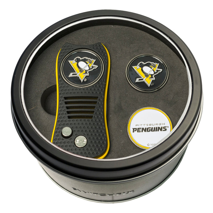 Pittsburgh Penguins Switchblade divot tool and ball marker tin gift set