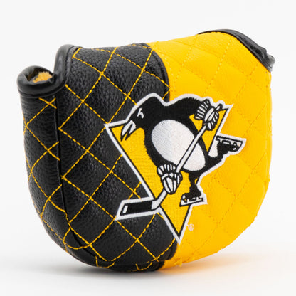Pittsburgh Penguins split mallet putter quilted golf headcover alternate view