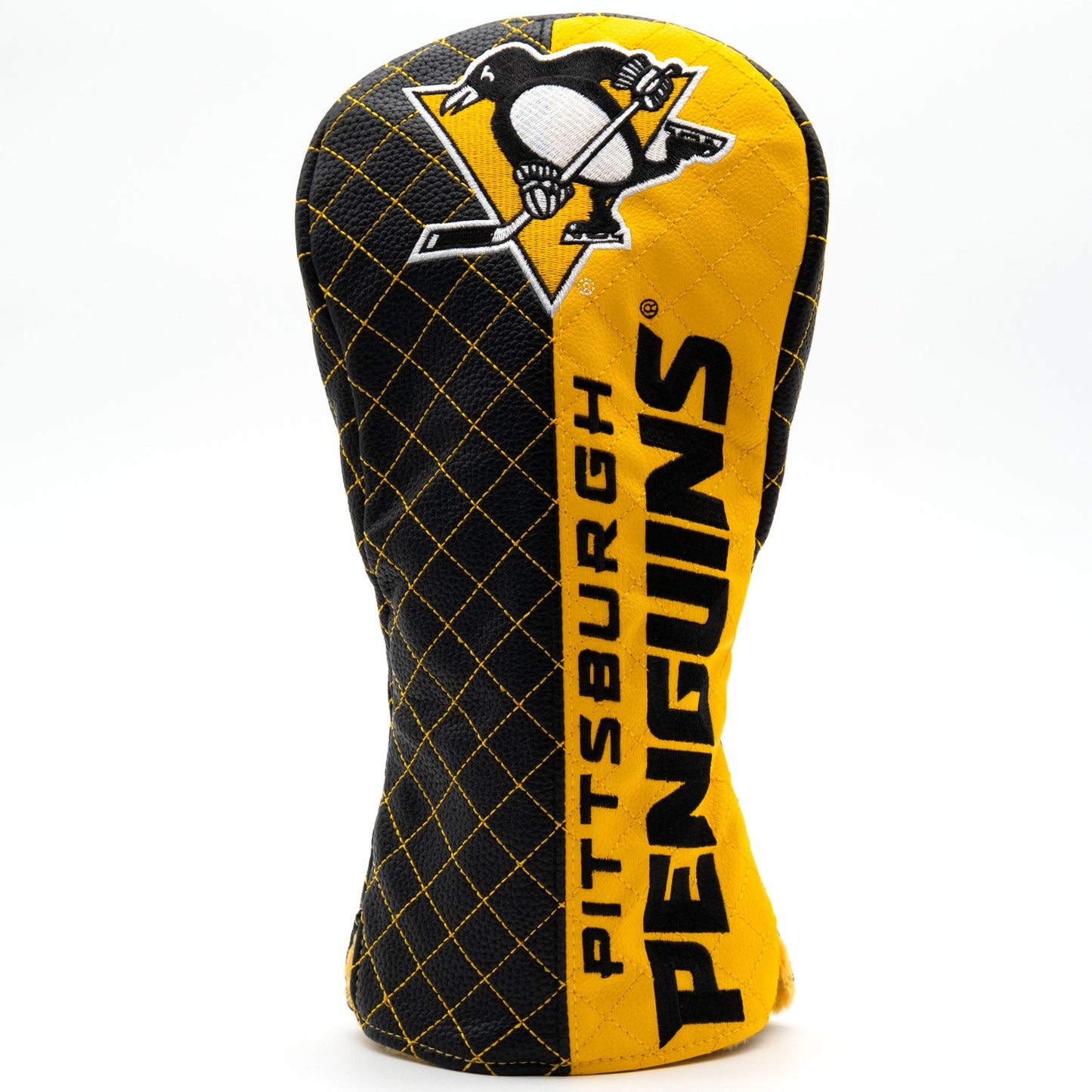 Pittsburgh Penguins split driver quilted golf headcover