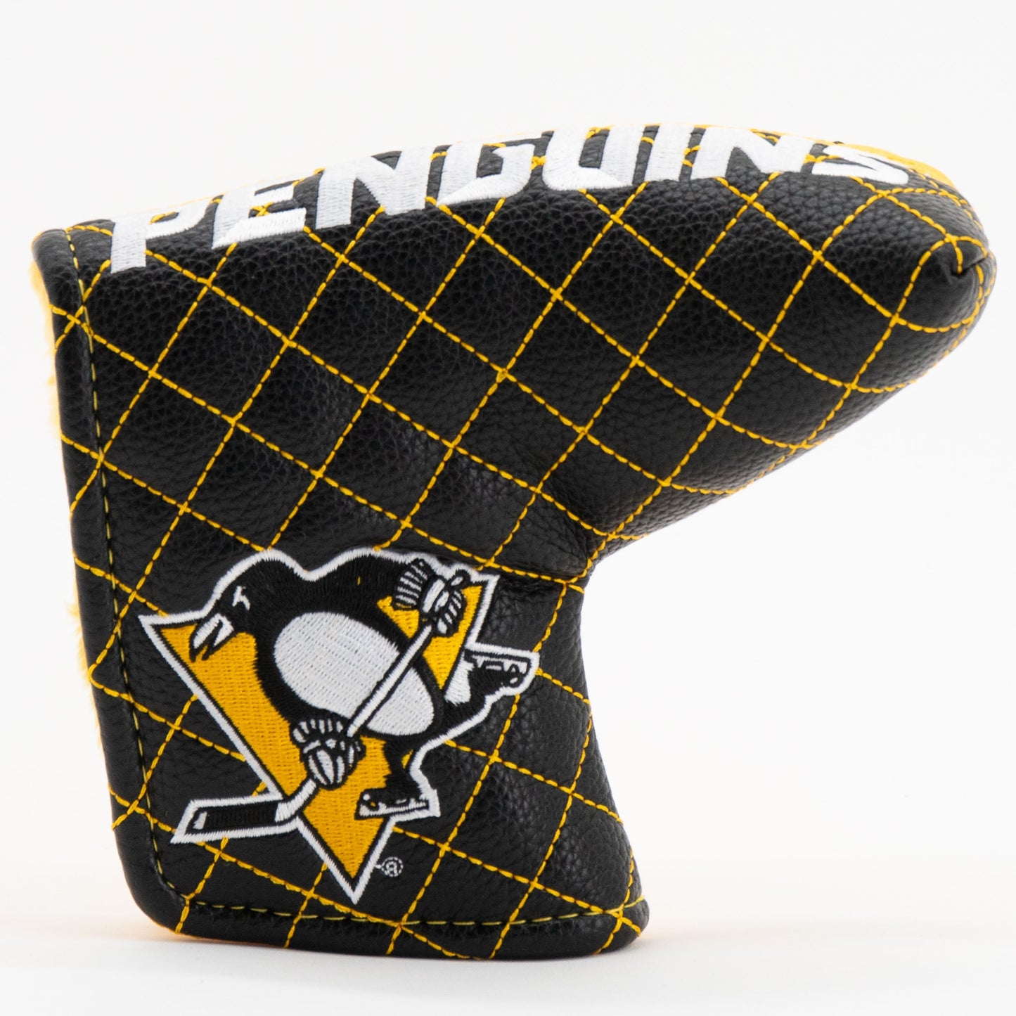 Pittsburgh Penguins split blade putter quilted golf headcover