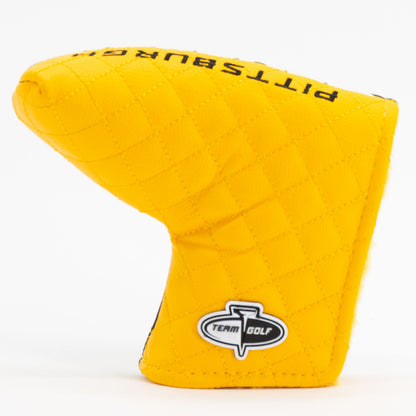 Pittsburgh Penguins split blade putter quilted golf headcover alternate view