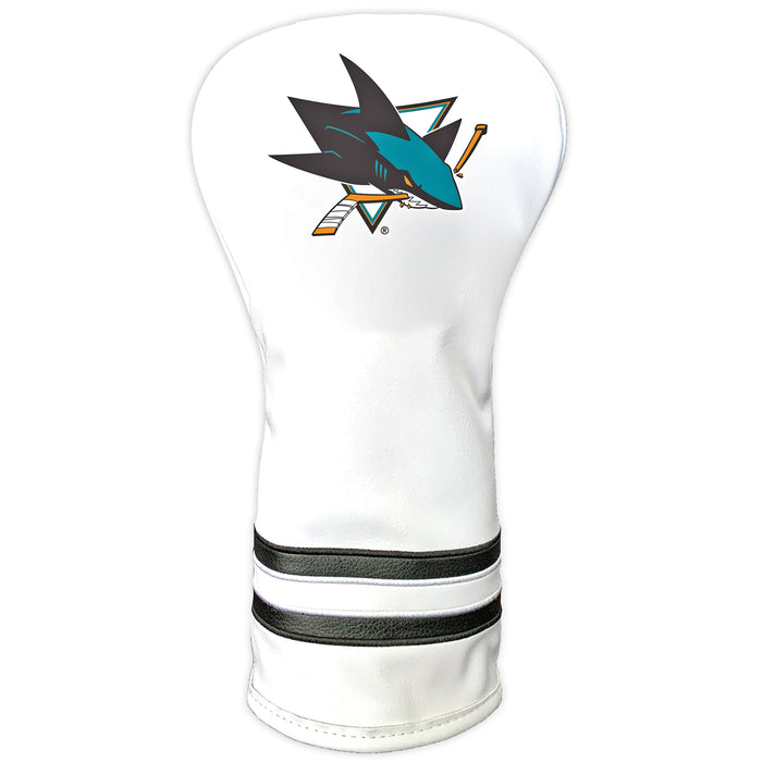 San Jose Sharks Vintage White Printed Driver Headcover