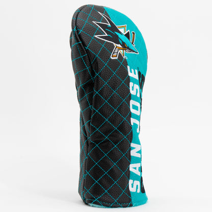 San Jose Sharks split fairway quilted golf headcover alternate view