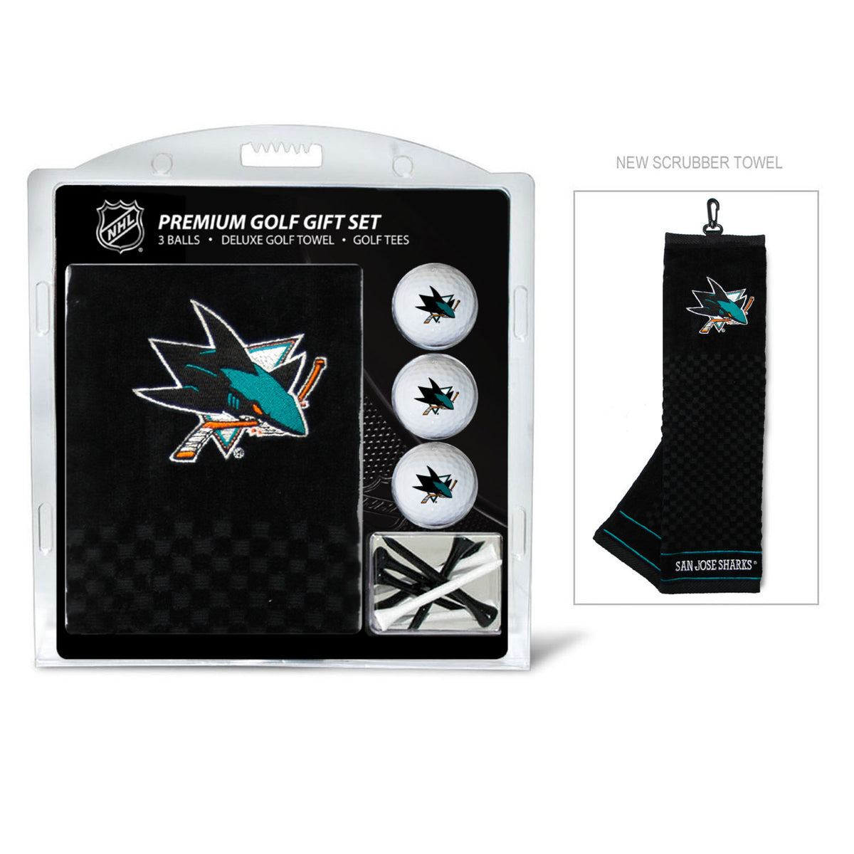 San Jose Sharks Embroidered Towel Golf Gift Set