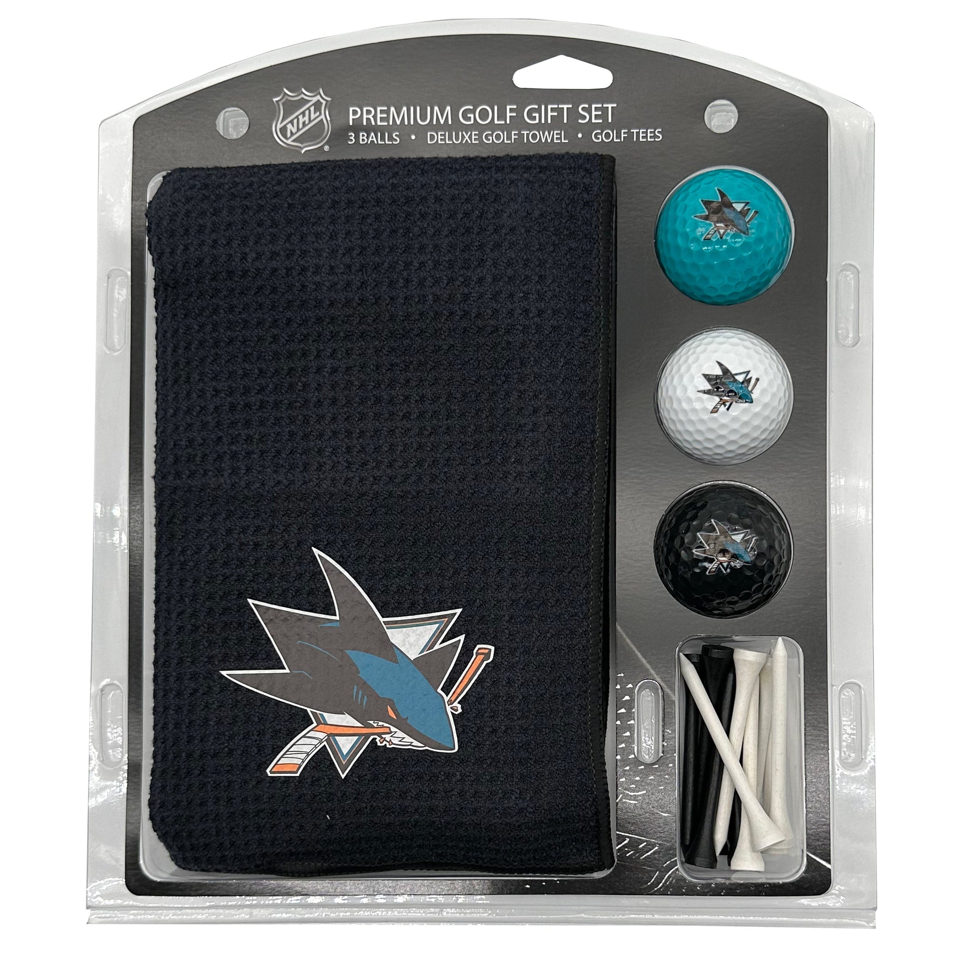 San Jose Sharks Microfiber Towel Golf Gift Set - Club Rehab