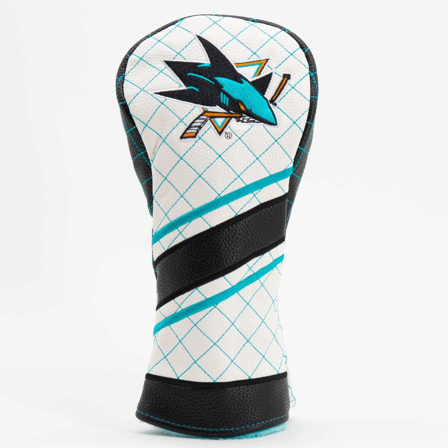 San Jose Sharks stripe fairway quilted golf headcover