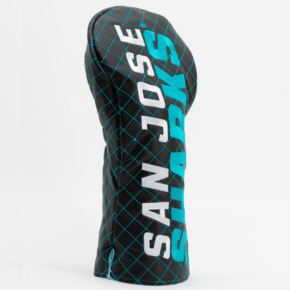 San Jose Sharks solid driver quilted golf headcover alternate view