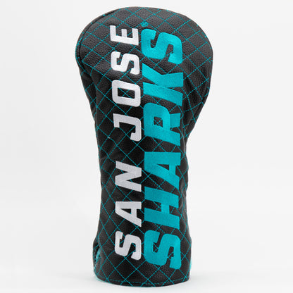 San Jose Sharks solid driver quilted golf headcover