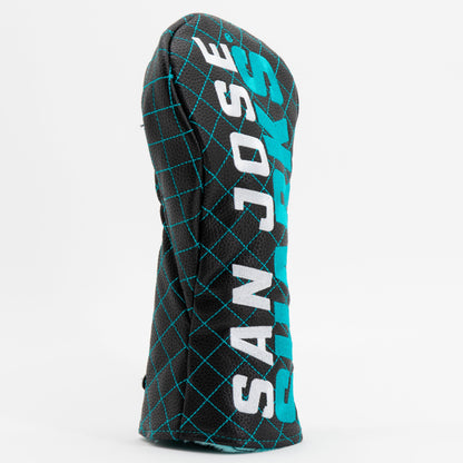 San Jose Sharks solid fairway quilted golf headcover alternate view