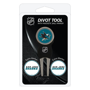 San Jose Sharks Divot Tool + 3 Ball Markers