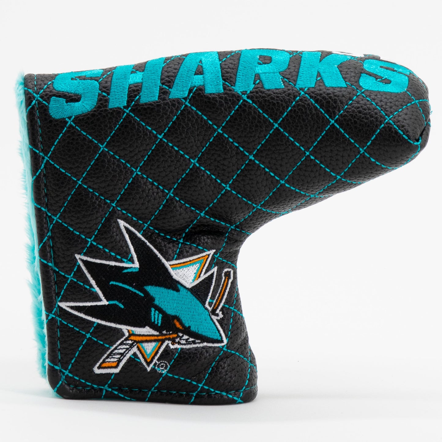 San Jose Sharks solid blade putter quilted golf headcover