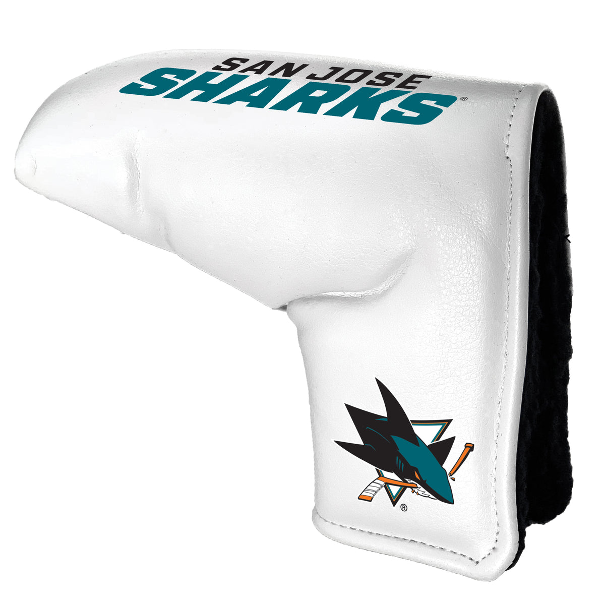 San Jose Sharks 54 white print Tour Blade Putter Cover