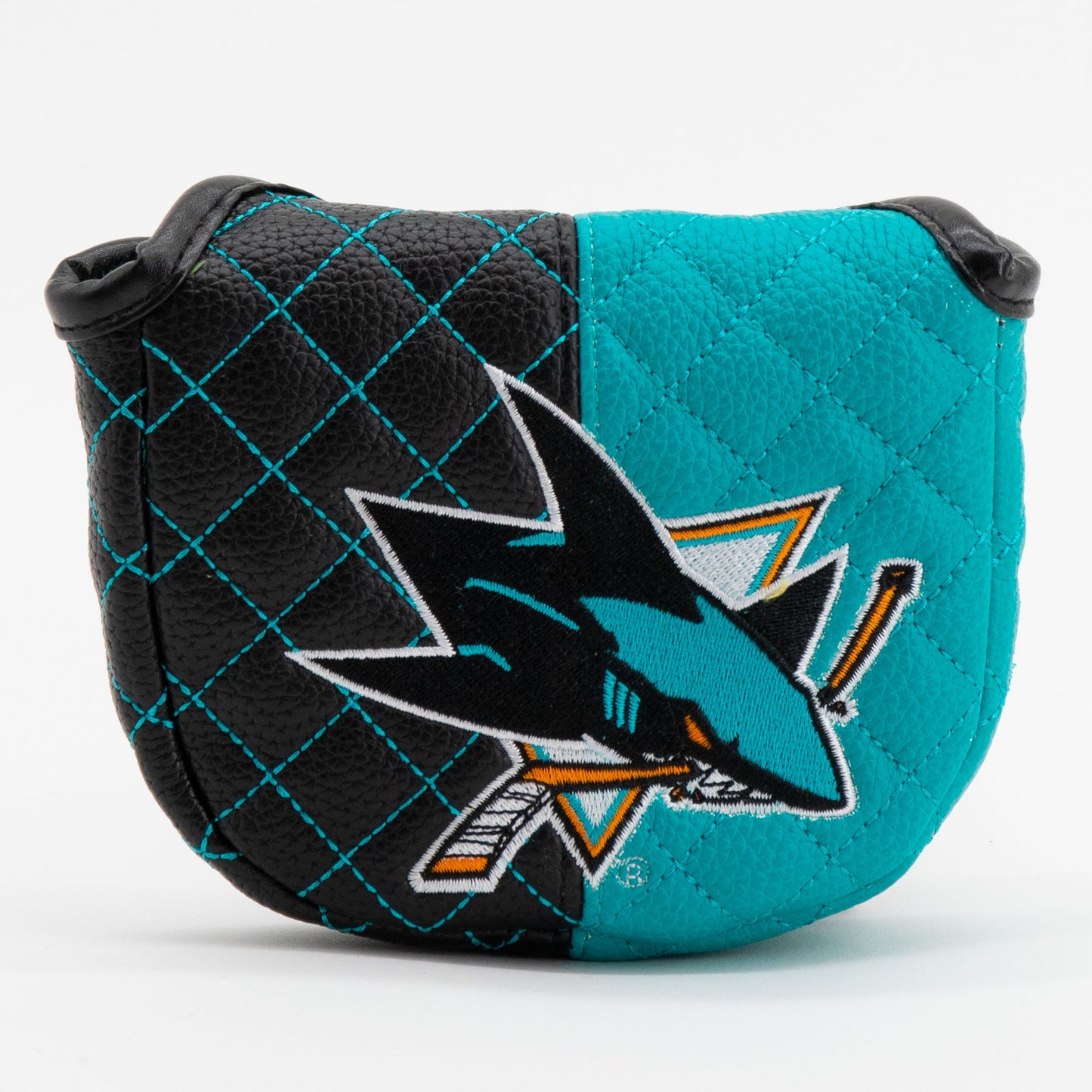 San Jose Sharks split mallet putter quilted golf headcover