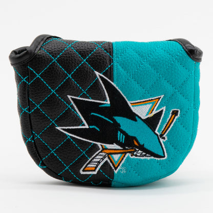 San Jose Sharks split mallet putter quilted golf headcover