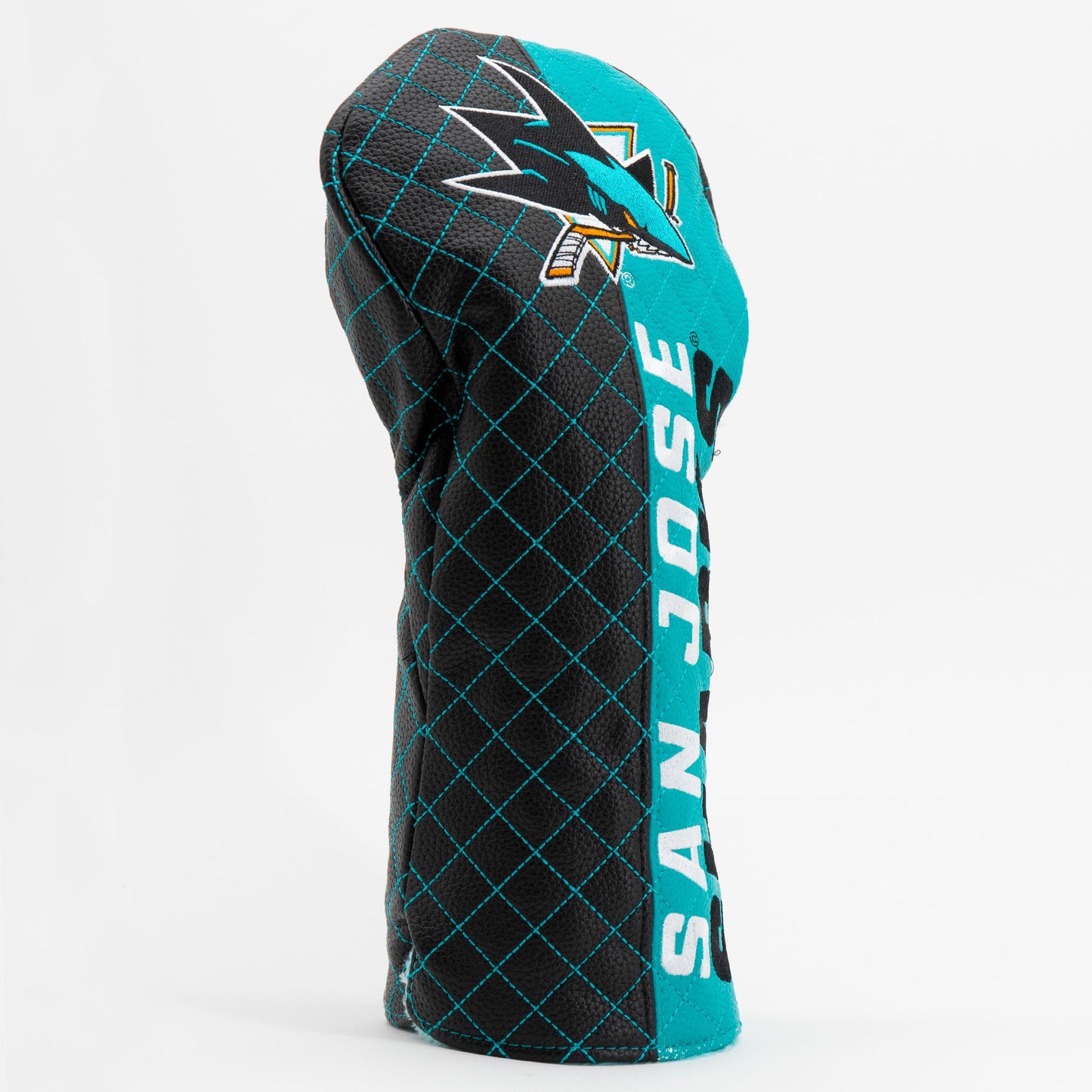 San Jose Sharks split driver quilted golf headcover alternate view