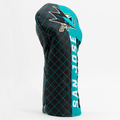 San Jose Sharks split driver quilted golf headcover alternate view