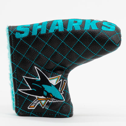 San Jose Sharks split blade putter quilted golf headcover
