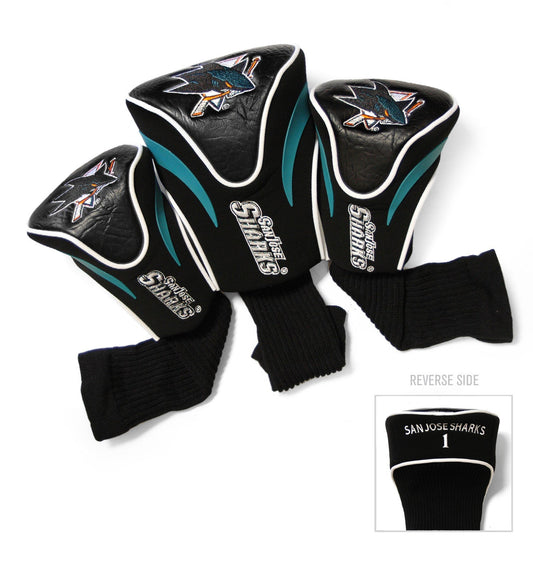 San Jose Sharks 3 Pack Contour Sock Headcovers - Club Rehab
