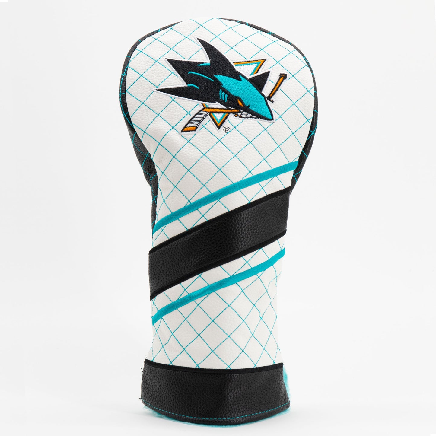 San Jose Sharks stripe driver quilted golf headcover