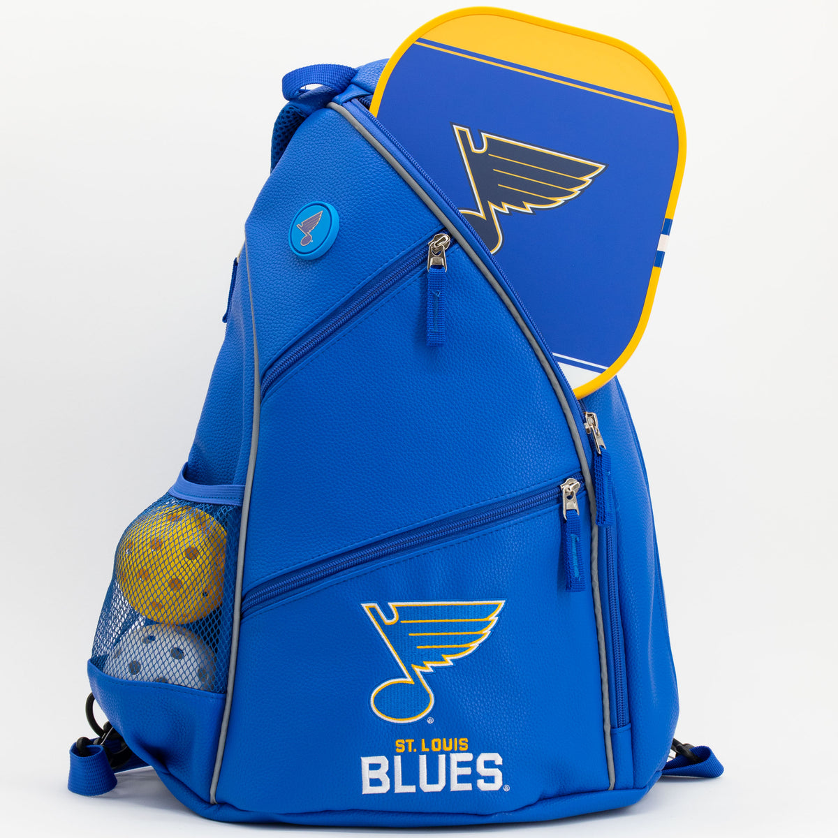 St. Louis Blues PU leather backpack by Team Golf, view 4