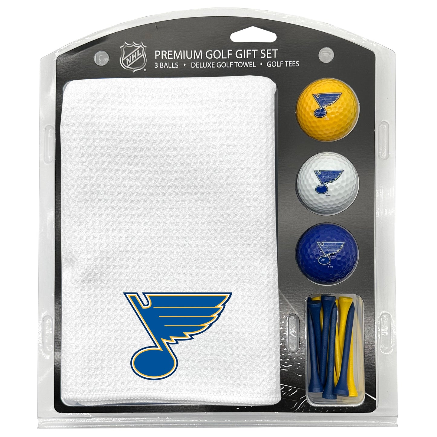 St. Louis Blues White Microfiber Towel Golf Gift Set - Club Rehab
