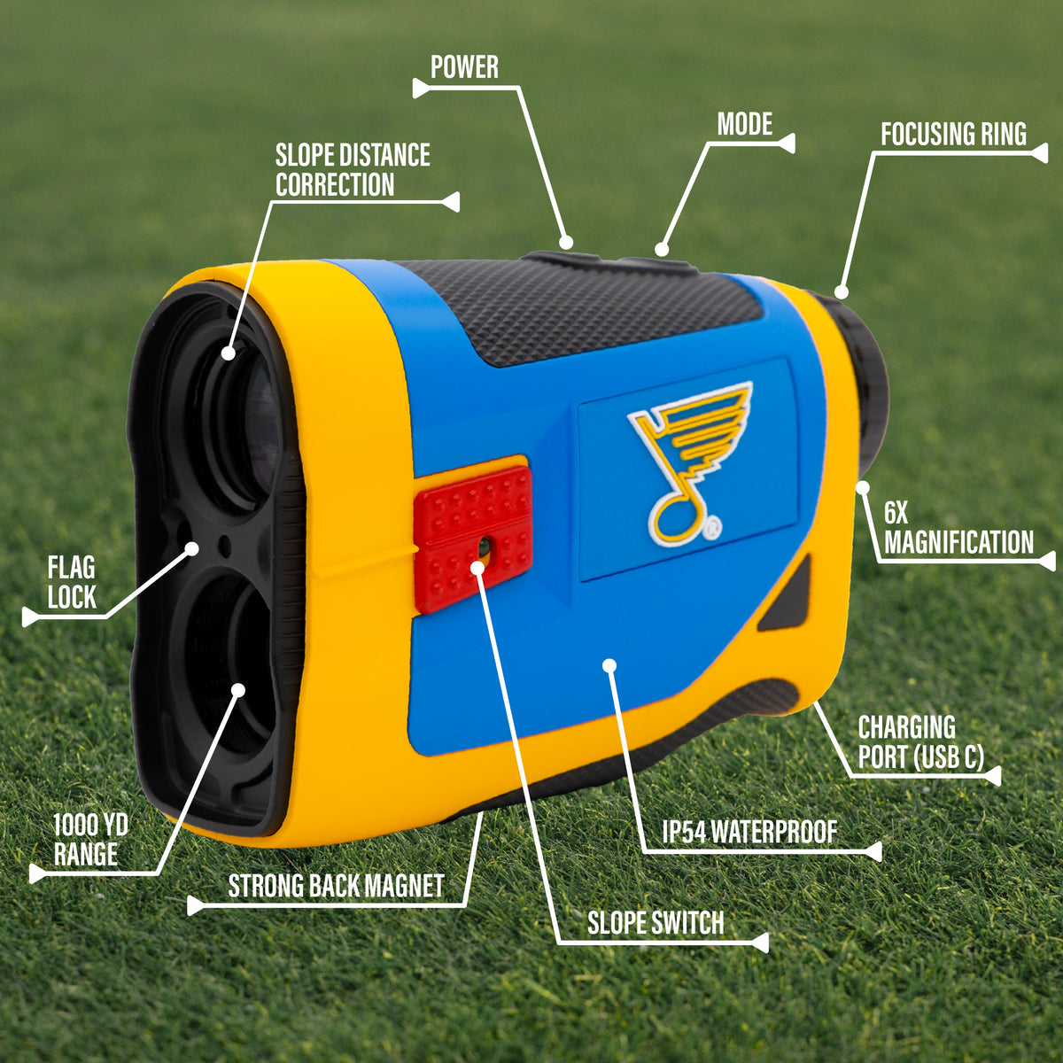 St. Louis Blues Foresight golf rangefinder by Team Golf, view 6