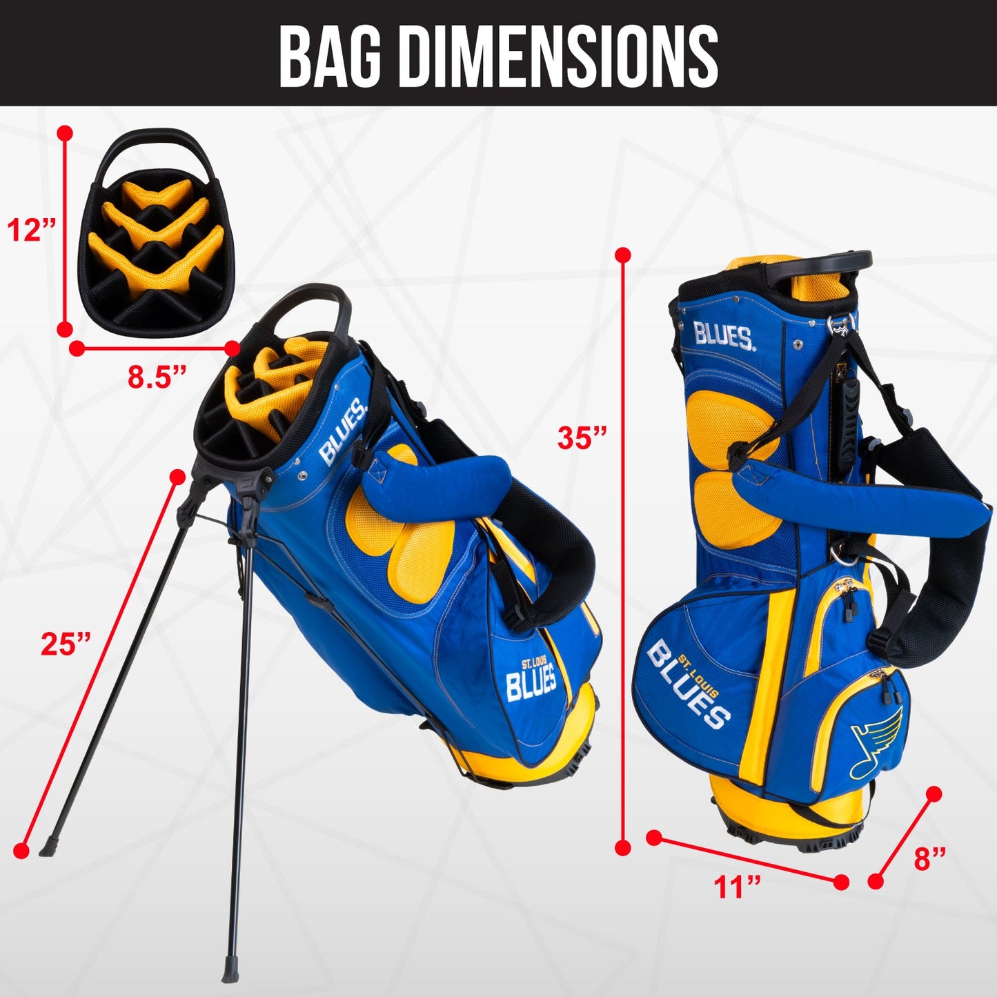 St. Louis Blues Fairway Stand Bag - Image 4 - Club Rehab