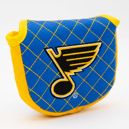 St Louis Blues solid mallet putter quilted golf headcover alternate view