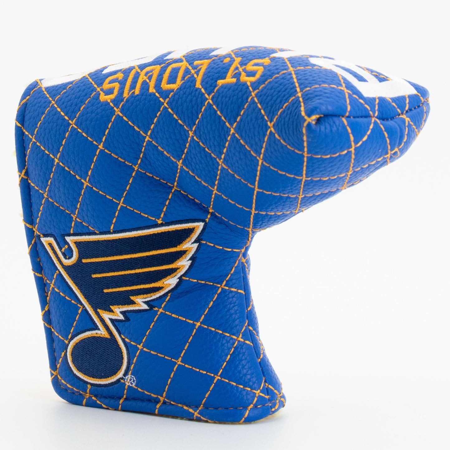 St Louis Blues solid blade putter quilted golf headcover alternate view