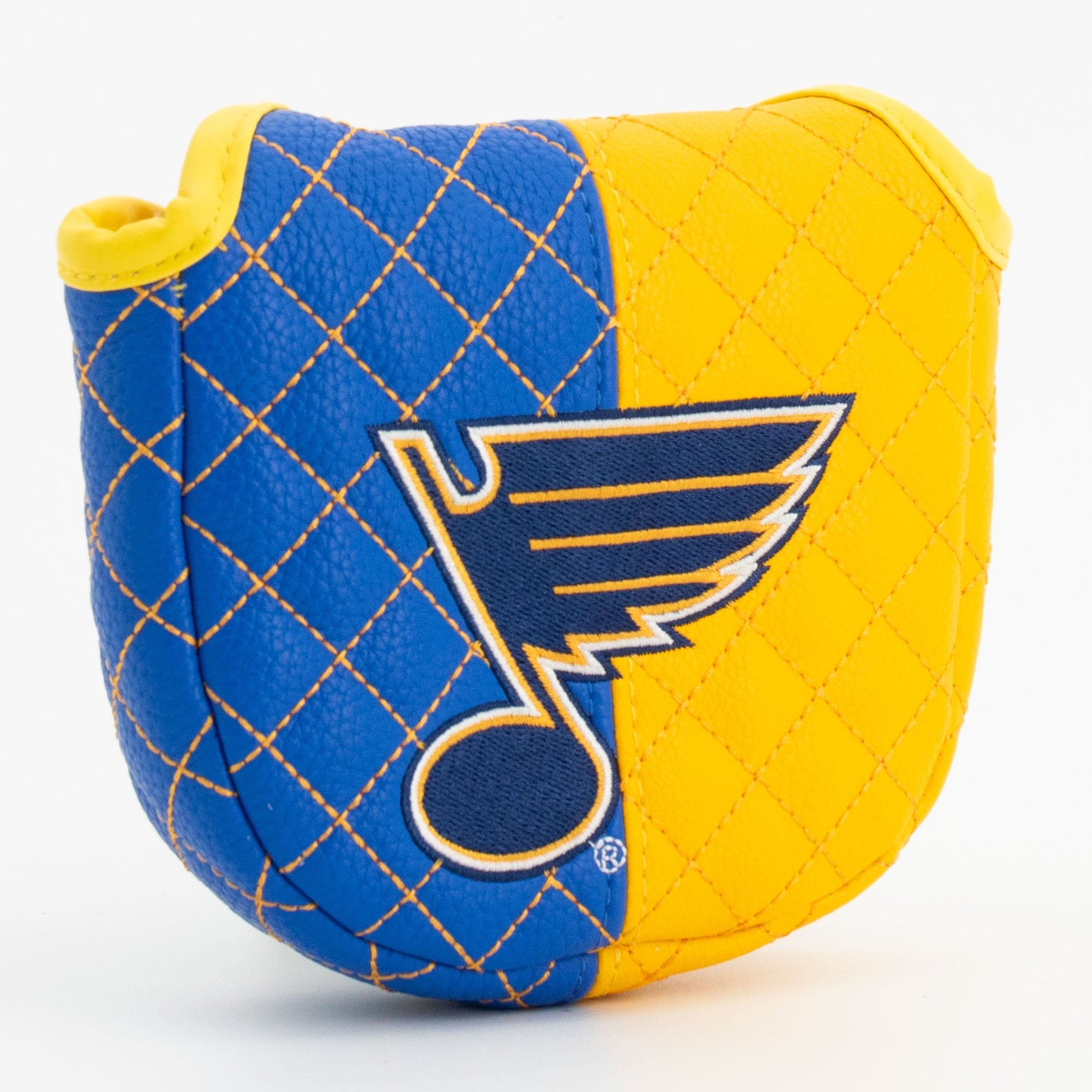 St Louis Blues split mallet putter quilted golf headcover alternate view