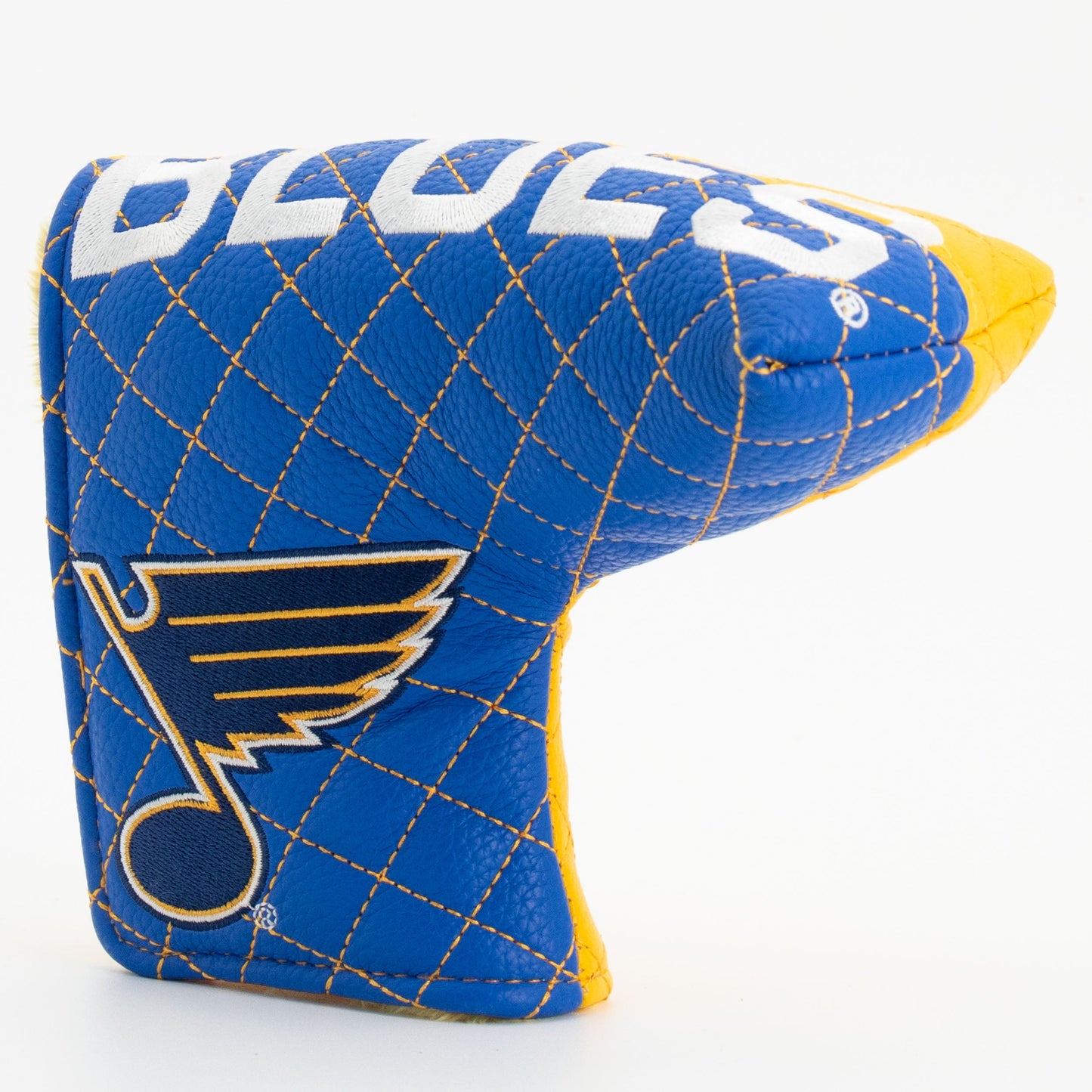 St Louis Blues split blade putter quilted golf headcover alternate view