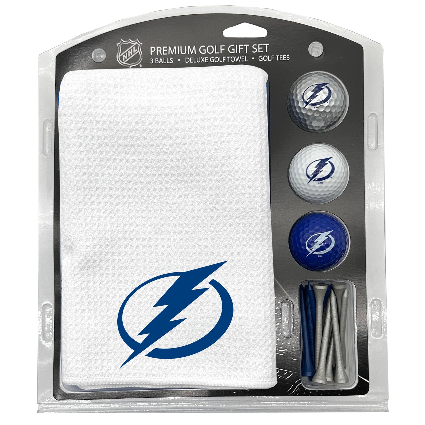 Tampa Bay Lightning White Microfiber Towel Golf Gift Set - Club Rehab