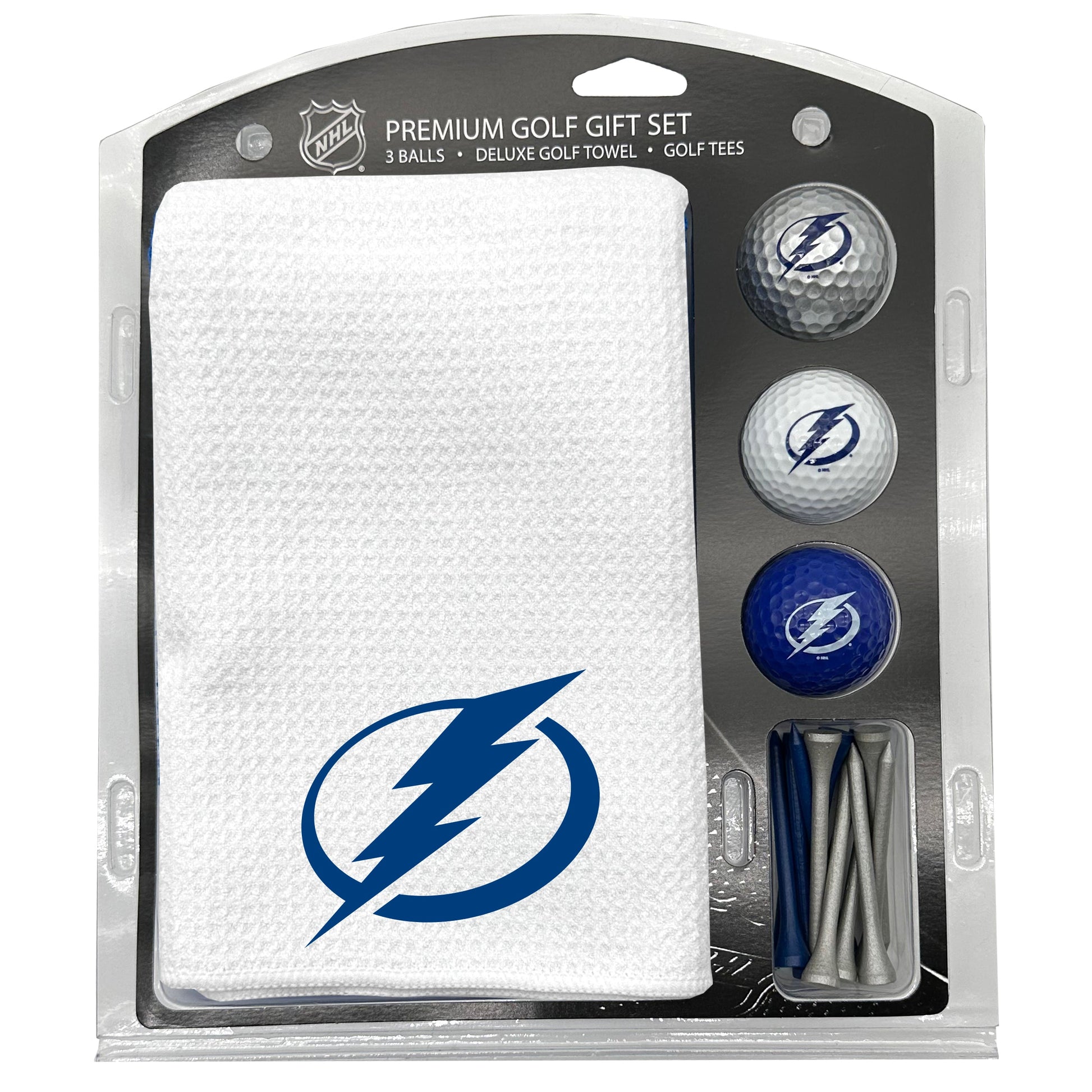 Tampa Bay Lightning White Microfiber Towel Golf Gift Set - Club Rehab