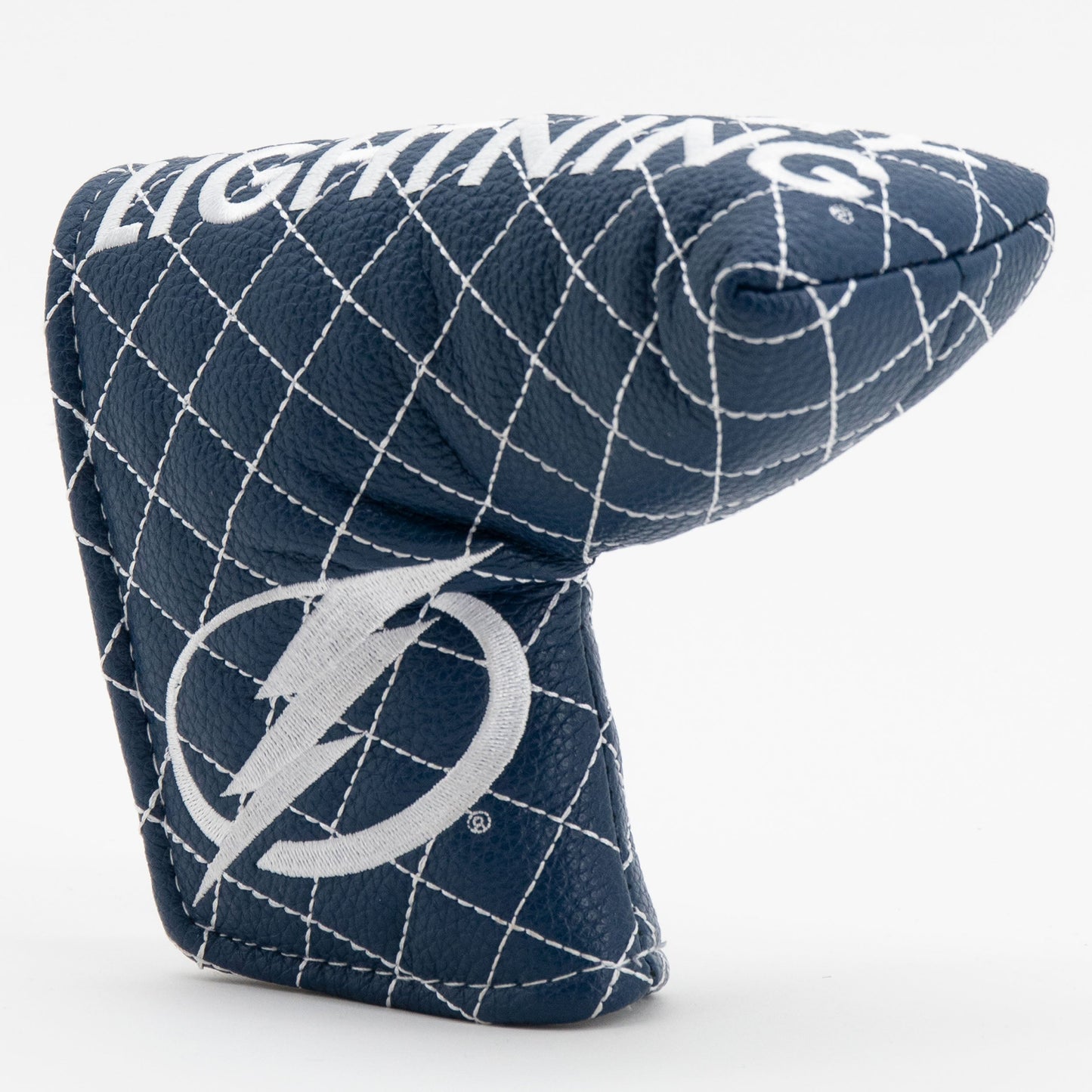 Tampa Bay Lightning solid blade putter quilted golf headcover alternate view