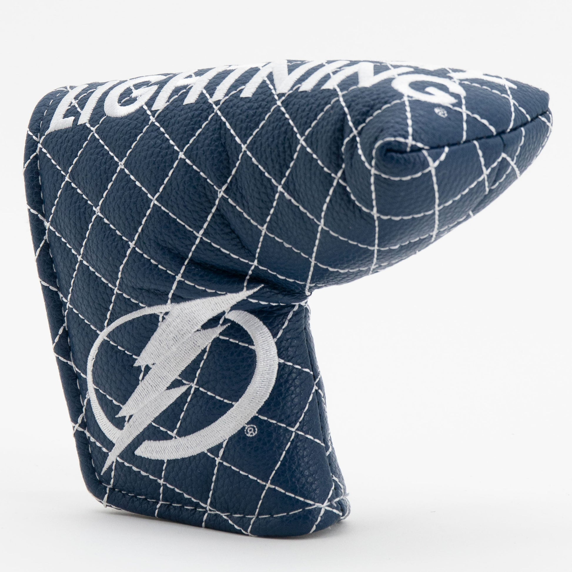 Tampa Bay Lightning solid blade putter quilted golf headcover alternate view